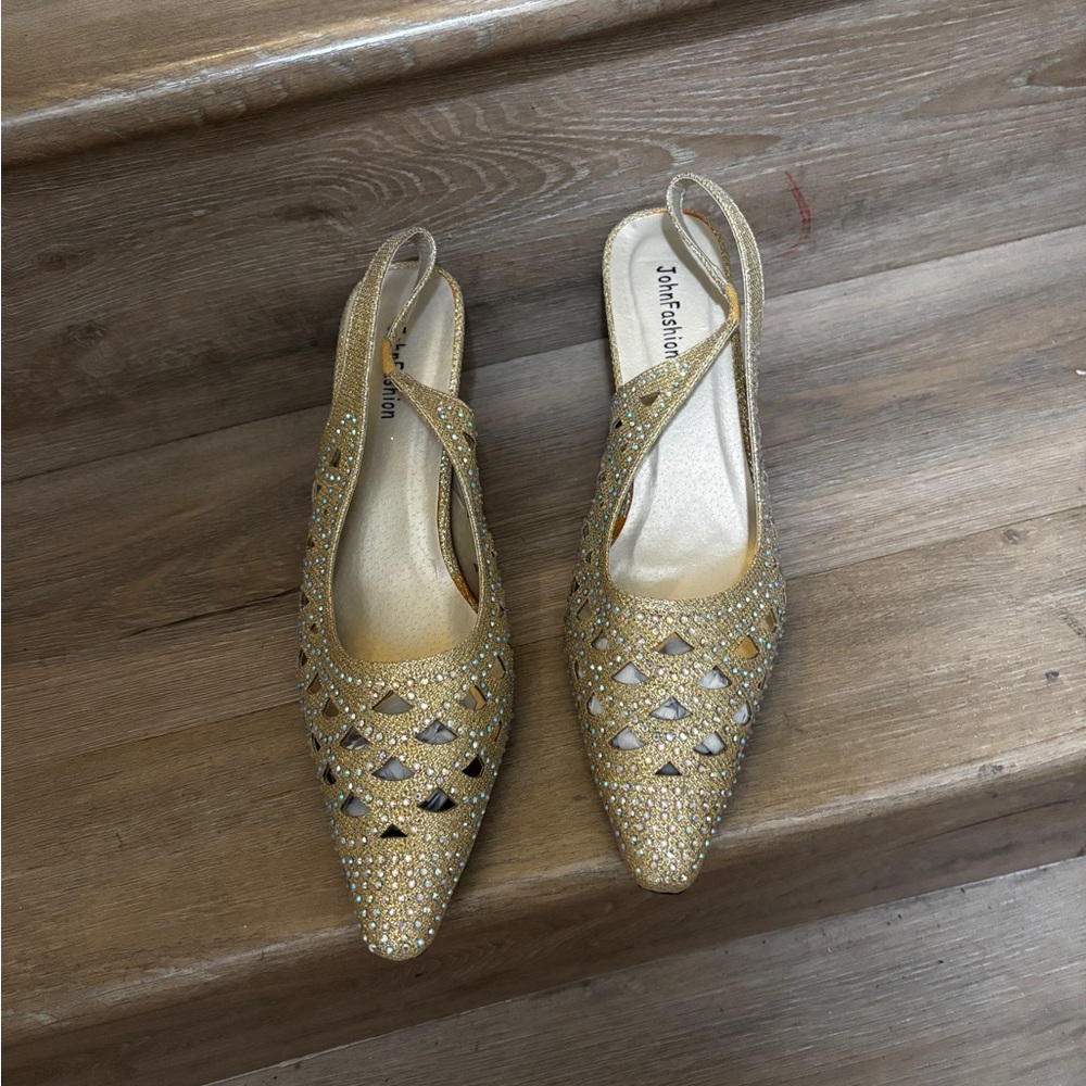 Elegant Gold Women's Heels